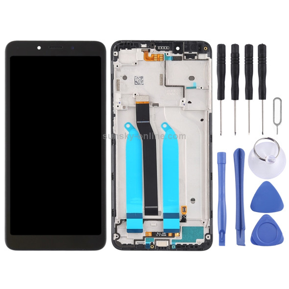 LCD Screen and Digitizer Full Assembly with Frame for Xiaomi Redmi 6A / Redmi 6 (Black)