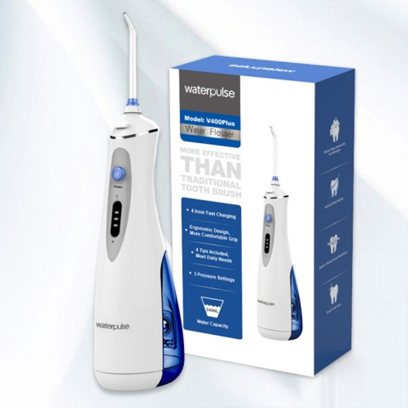 Waterpulse V400Plus Rechargeable USB Dental Cordless Oral Irrigator with Travel Case