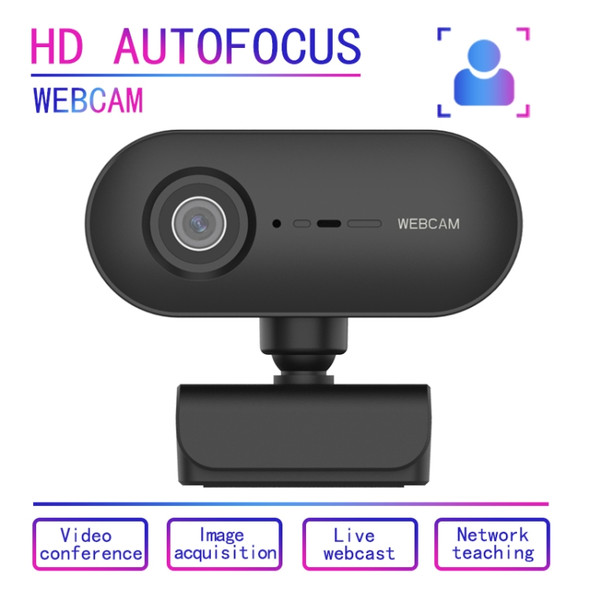 C7 1080PHD Autofocus 360-Degrees Rotation Lens Live Broadcast USB Driver-free WebCamera with Mic