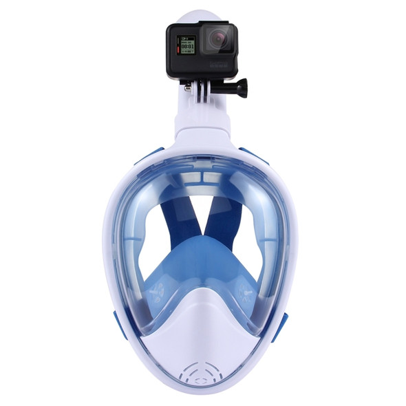 PULUZ 260mm Tube Water Sports Diving Equipment Full Dry Snorkel Mask for GoPro  NEW HERO /HERO6   /5 /5 Session /4 Session /4 /3+ /3 /2 /1, Xiaoyi and Other Action Cameras, L/XL Size(Blue)
