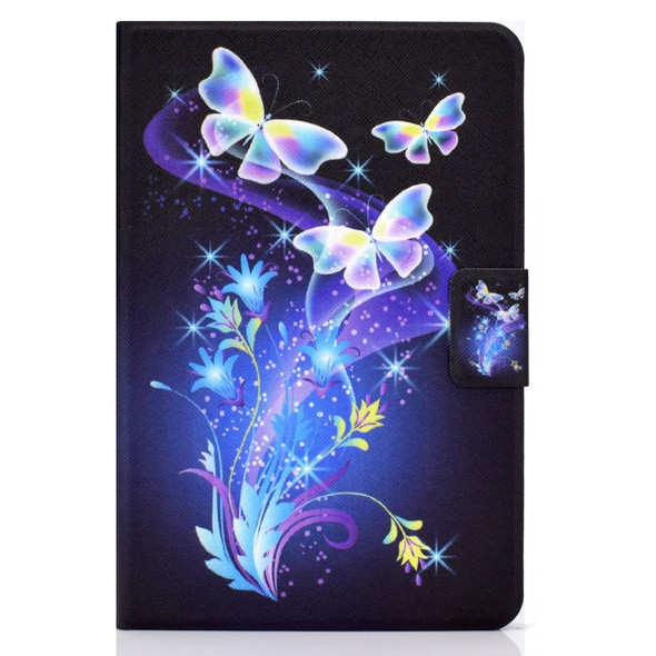 Electric Pressed TPU Colored Drawing Horizontal Flip Leather Case with Holder & Pen Slot For iPad mini 4 / mini 3 / mini 2 / mini(Butterflies Flower)