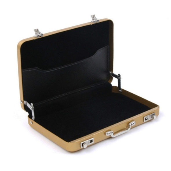 Aluminum Storage Box Business Card Holder Credit Card Bank Card Storage Box(Gold)