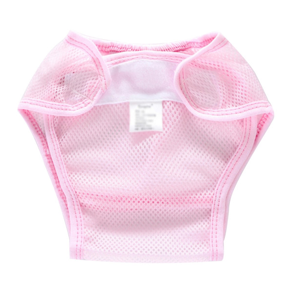 Summer Slim Breathable Waterproof Adjustable Baby Mesh Cloth Diaper, Size:L(Pink)