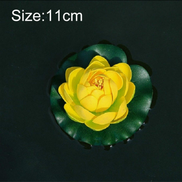 Simulation Floating Lotus Pool Water Tank Decoration, Specification:Small Yellow