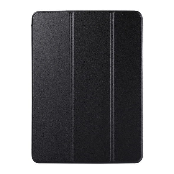 For iPad Pro 12.9 inch(2020) Horizontal Flip Ultra-thin Double-sided Clip Non-buckle Magnetic PU Leather Case With Three-folding Holder & Sleep / Wake-up Function(Black)