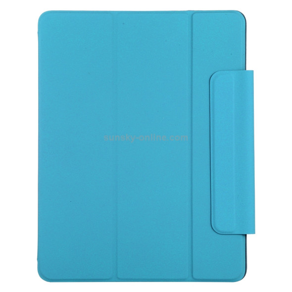 For iPad Pro 12.9 inch(2020) Horizontal Flip Ultra-thin Double-sided Clip Active Buckle Magnetic PU Leather Case With Three-folding Holder & Sleep / Wake-up Function(Blue)