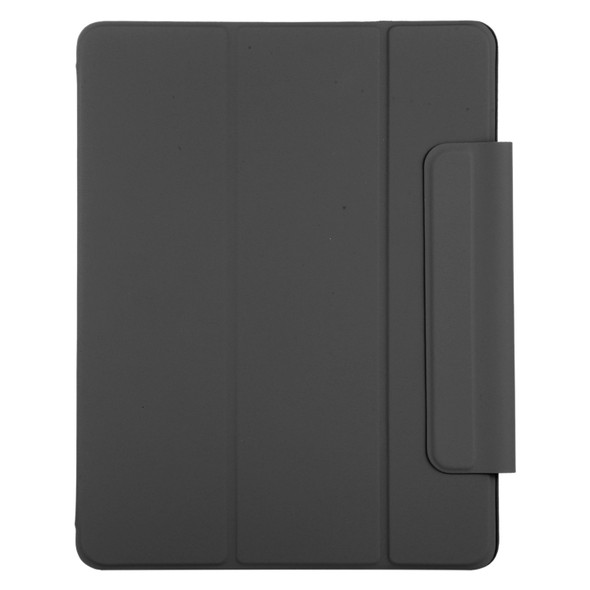 For iPad Pro 12.9 inch(2020) Horizontal Flip Ultra-thin Double-sided Clip Active Buckle Magnetic PU Leather Case With Three-folding Holder & Sleep / Wake-up Function(Black)