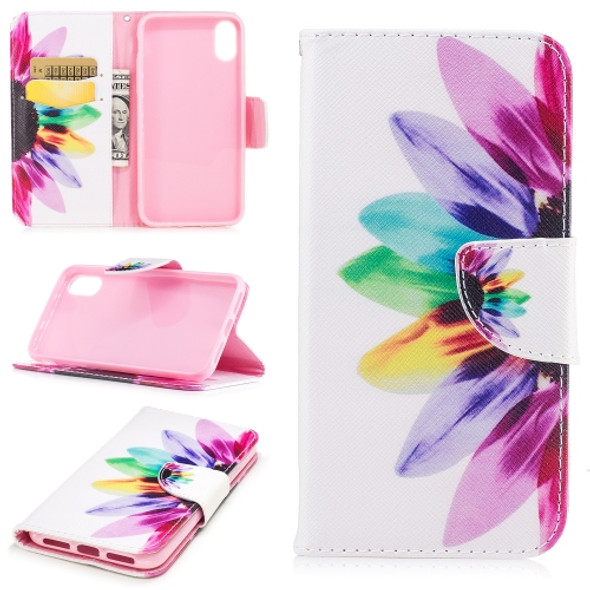 Colored Drawing Pattern Horizontal Flip Leather Case for Nokia 8, with Holder & Card Slots & Wallet(Sunflower)