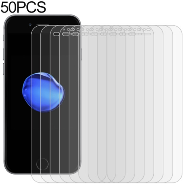 For iPhone 6 Plus / 7 Plus / 8 Plus 50 PCS 3D Curved Full Cover Soft PET Film Screen Protector