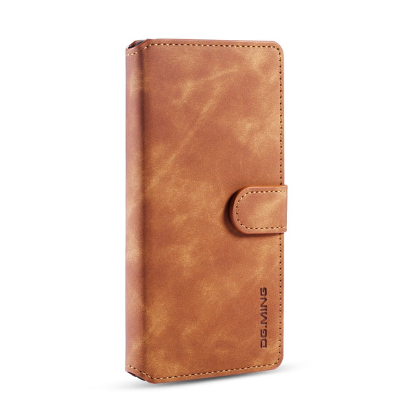 For Huawei Mate 30 Pro DG.MING Retro Oil Side Horizontal Flip Case with Holder & Card Slots & Wallet(Brown)