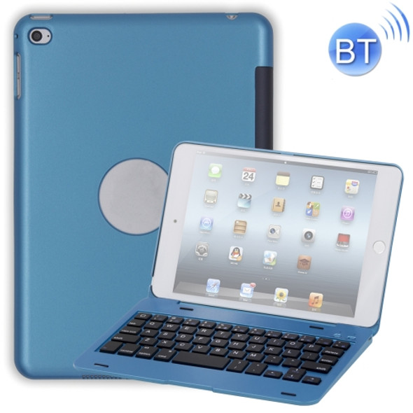 F1+ For iPad mini 5 / 4 Laptop Version Plastic Bluetooth Keyboard Protective Cover(Blue)