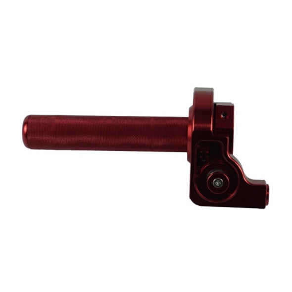 Motorcycle Off-Road Vehicle Modified CNC Handle Throttle Clamp Hand Grip Big Torque Oil Visual Throttle Accelerator(Red)