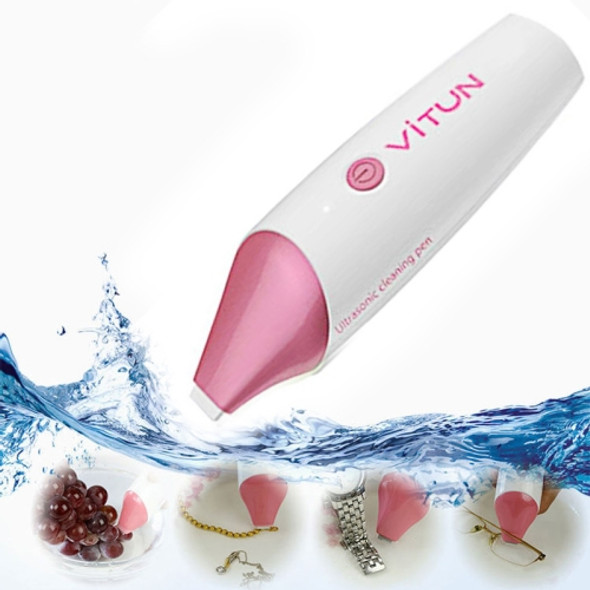 ViTUN Ultrasonic Handheld Washing Machine Mini Portable Laundry Pen Clothes Washer(Cherry Pink)