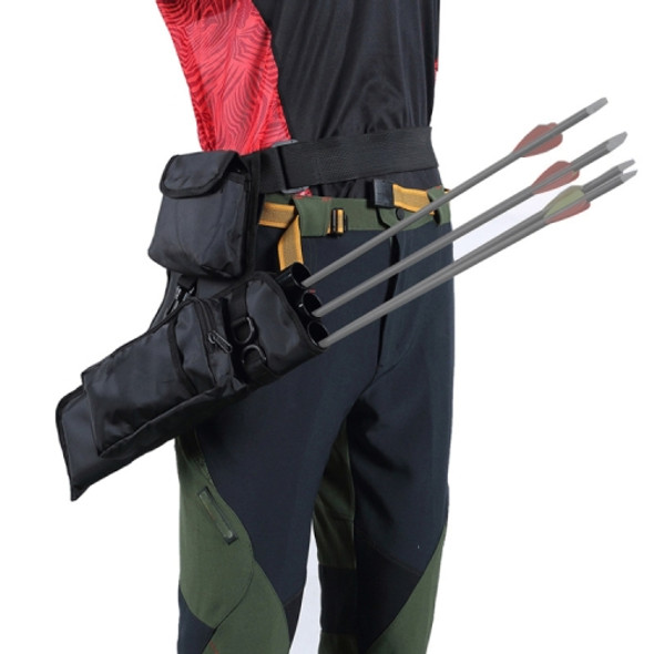 Outdoor Hunting Archery Bag Quiver Arrows Waist Bag(Black)