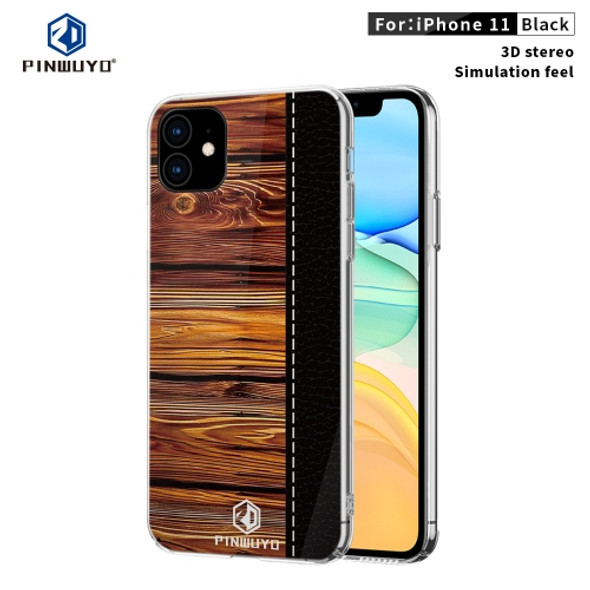 For  iPhone 11 PINWUYO Pindun Series Slim 3D Call Flashing PC All-inclusive Waterproof Shockproof Protection Case(Black)