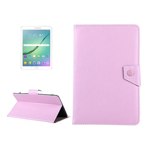 10 inch Tablets Leather Case Crazy Horse Texture Protective Case Shell with Holder for Asus ZenPad 10 Z300C, Huawei MediaPad M2 10.0-A01W, Cube IWORK10(Pink)