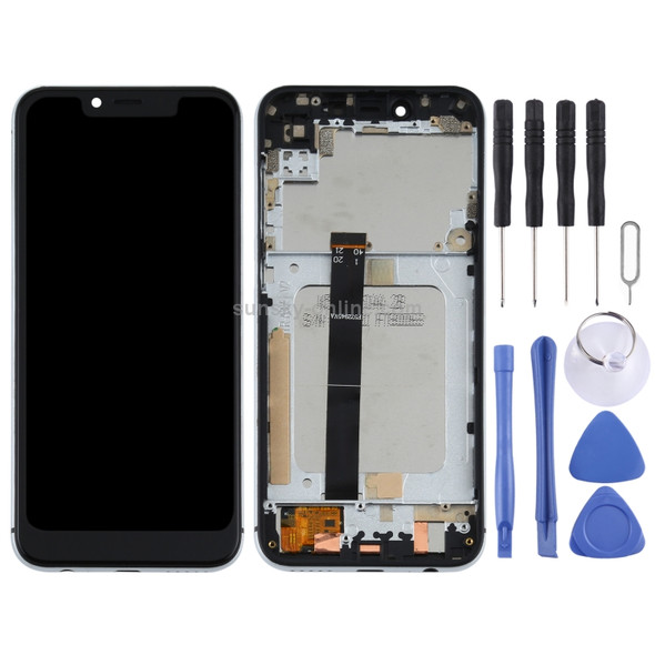 LCD Screen and Digitizer Full Assembly With Frame for Umidigi A3 Pro(Silver)