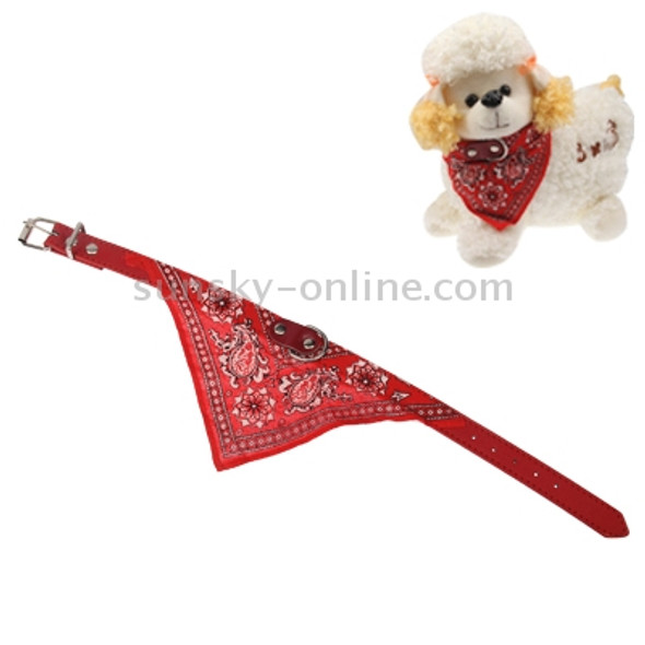 Dog Pet Triangular Bandage / Pet Triangle Towels /Saliva Towel (Red)