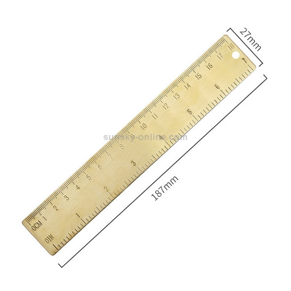 4 PCS Brass Retro Drawing Ruler Measuring Tools, Model: 0-18cm Ruler