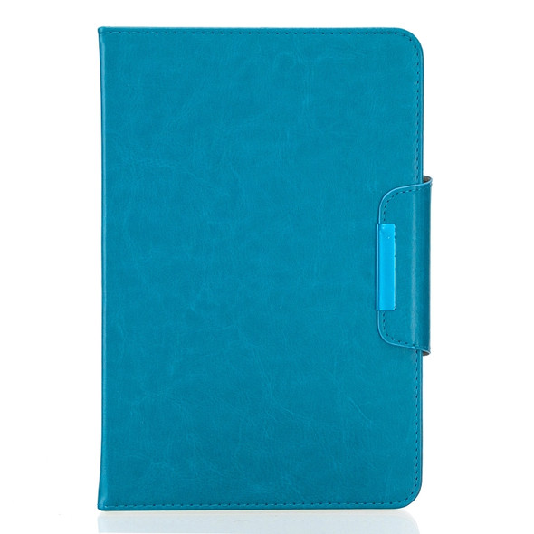 For 8 inch Universal Solid Color Horizontal Flip Leather Case with Card Slots & Holder & Wallet(Light Blue)