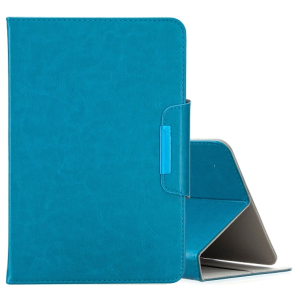For 8 inch Universal Solid Color Horizontal Flip Leather Case with Card Slots & Holder & Wallet(Light Blue)