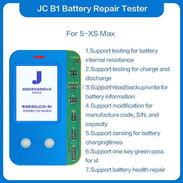 JC B1 Battery Repair Tester For iPhone 5/5S/SE/6/6 Plus/6S/6S Plus/7/ 7 Plus/8/8 Plus/X/XR/XS/XS MAX