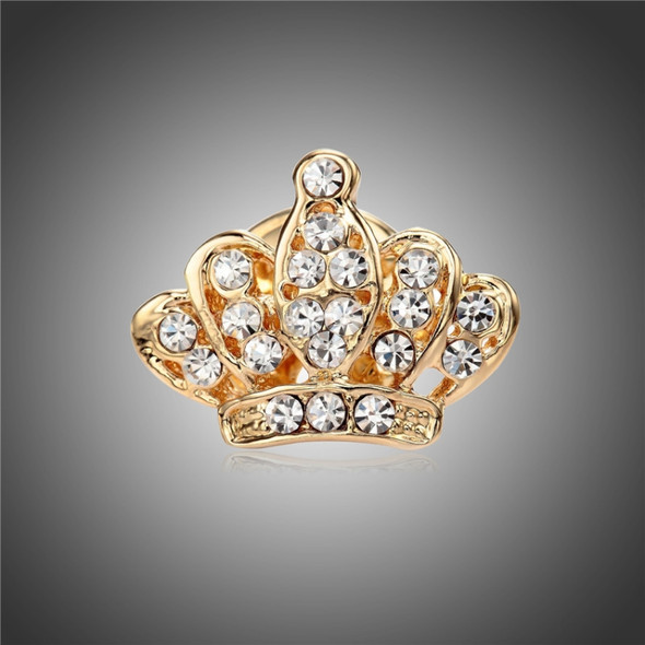 Mini Crown Shape Brooch For Woman(Gold)