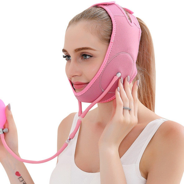 Sleep Face-Lifting Belt Beauty Inflatable Face-Lifting Bandage Remove Nasolabial Pattern Thin Face, Specification: Free Size(089 Pink)