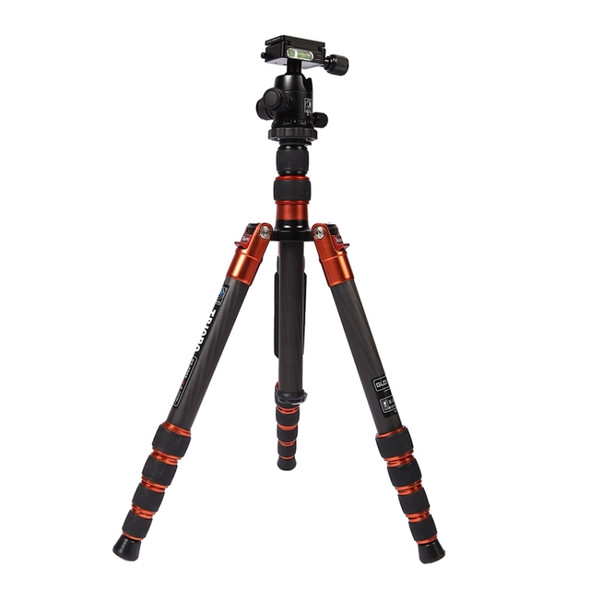 Triopo GT-2505x8.C Adjustable Portable Carbon Fiber Tripod with B-1 Aluminum Ball Head for Canon Nikon Sony DSLR Camera(Black)