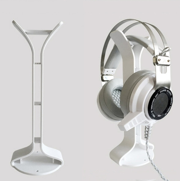 2 PCS Universal Headphone Holder Display Shelf  Internet Cafe Computer Headphone Hanger(White )