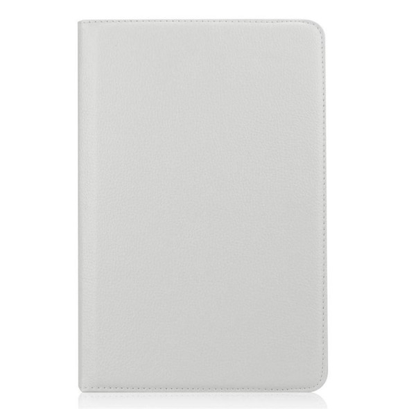 Litchi Texture Horizontal Flip 360 Degrees Rotation Leather Case for Galaxy Tab S4 10.5 T830 / T835, with Holder (White)