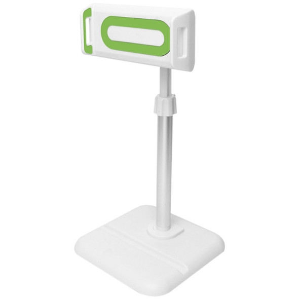 Telescopic Adjustment Live Frame Desktop Tablet Mobile Phone Bracket, Specification: K05 Flat Plate  (White Green)