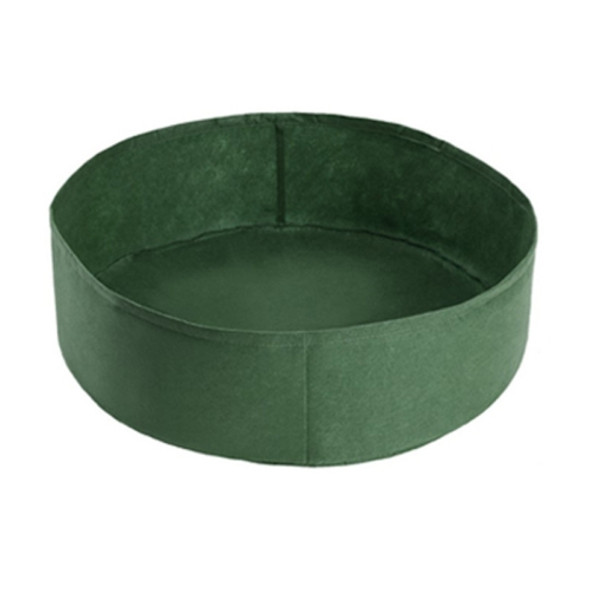 2 PCS 70x30cm 15L Felt Planting Barrel Indoor Outer Round Plant Bag Non-Woven Seedling Bag(Green)