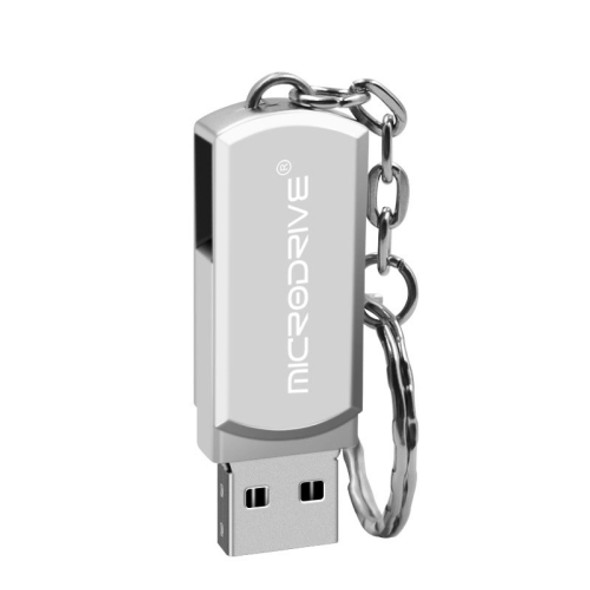 MicroDrive 8GB USB 2.0 Creative Personality Metal U Disk with Keychain (Silver)