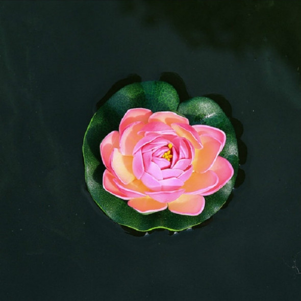 Simulation Floating Lotus Pool Water Tank Decoration, Specification:Small Pink