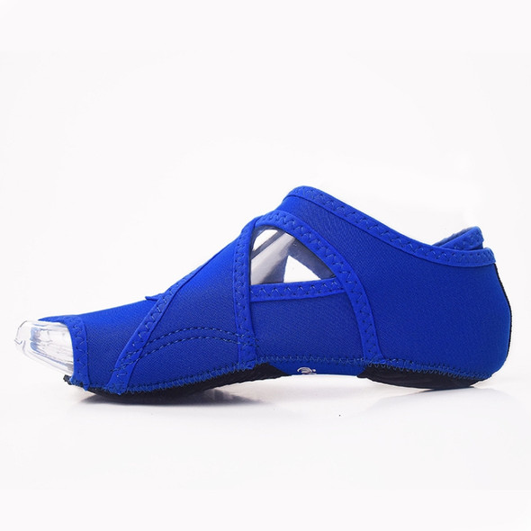 HiSEA 0030 Cross Instep Non-Slip Fingerless Dance Shoes Yoga Shoes, Size: L (39-40)(Sapphire Blue)