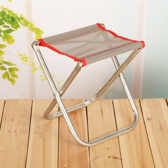 3 PCS Metal Folding Stool Portable Outdoor Mesh Small Chair, Random Color Delivery