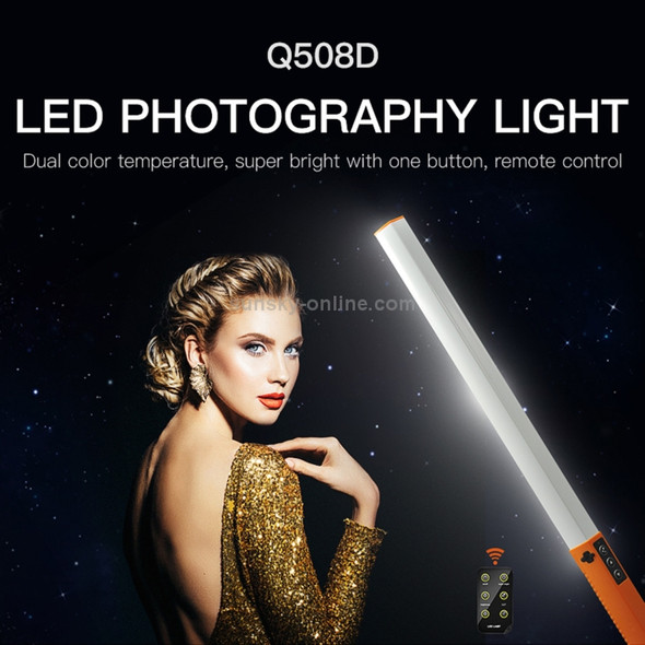 LUXCeO Q508D Dual Color Temperature Photo LED Stick Video Light Handheld LED Fill Light Flash Lighting Lamp (Orange)