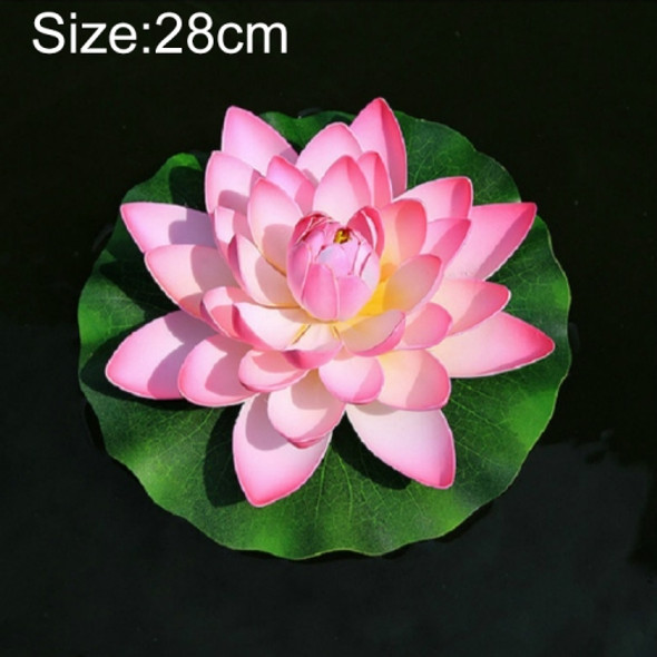 Simulation Floating Lotus Pool Water Tank Decoration, Specification:Large Pink