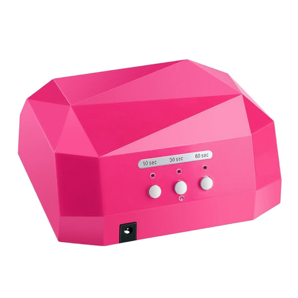 36W LED Nail Phototherapy Lamp Diamond Nail Quick Drying Grill, Plug Type:EU Plug(Rose Red)