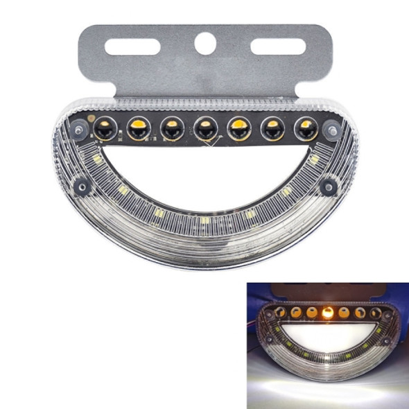 24V Truck / Bus Dynamic Blinker Flowing Water Side Light Waterproof Ground Light Tail / Reversing Light (White Light)