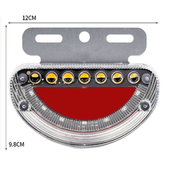 24V Truck / Bus Dynamic Blinker Flowing Water Side Light Waterproof Ground Light Tail / Reversing Light (Red Light)