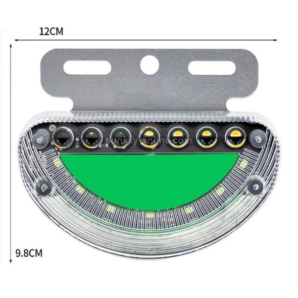 24V Truck / Bus Dynamic Blinker Flowing Water Side Light Waterproof Ground Light Tail / Reversing Light (Green Light)