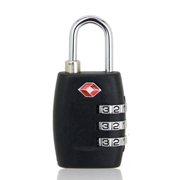 2 PCS Customs Luggage Lock Overseas Travel Luggage Zipper Lock Plastic TSA Code Lock(Black)