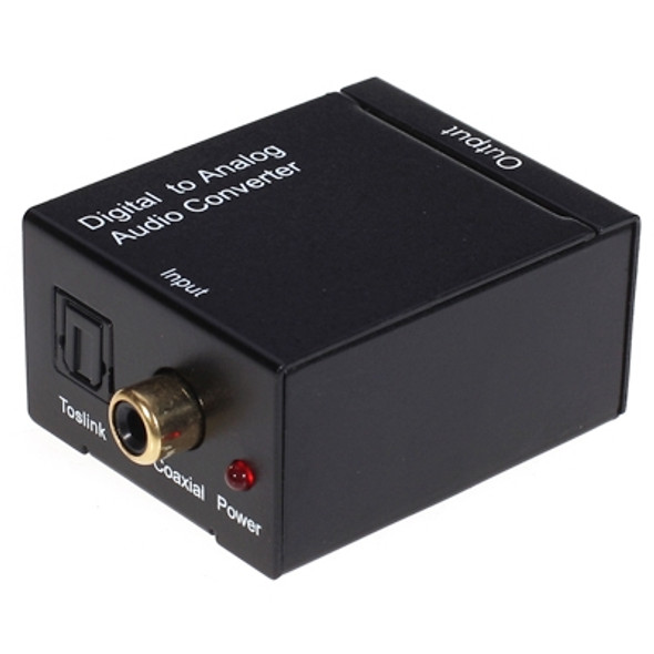 Digital Optical Coax to Analog RCA Audio Converter(Black)