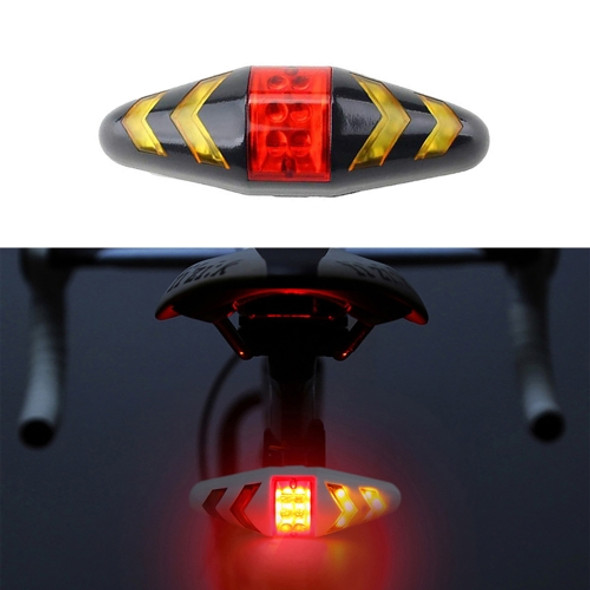Bicycle Tail Light Intelligent Wireless Remote Control Turn Signal Warning Light, Battery Models(Black)