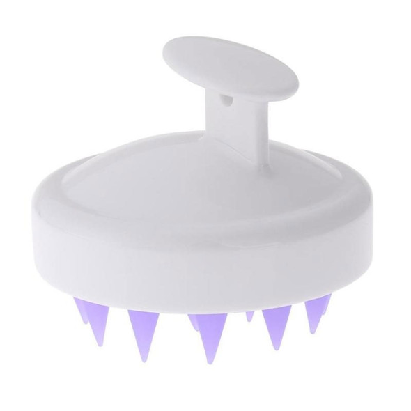 Silicone Head Scalp Massage Brush Hair Washing Scalp Cleanse Comb(White)