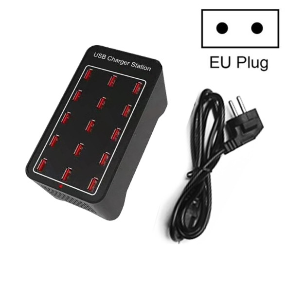 XLD-A7 100W 15 USB Ports Fast Charger Station Smart Charger, AC 110-240V, Plug Size:EU Plug