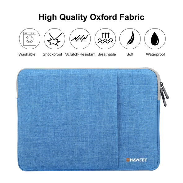 HAWEEL 11 inch Sleeve Case Zipper Briefcase Carrying Bag, For Macbook, Samsung, Lenovo, Sony, DELL Alienware, CHUWI, ASUS, HP, 11 inch and Below Laptops / Tablets(Blue)