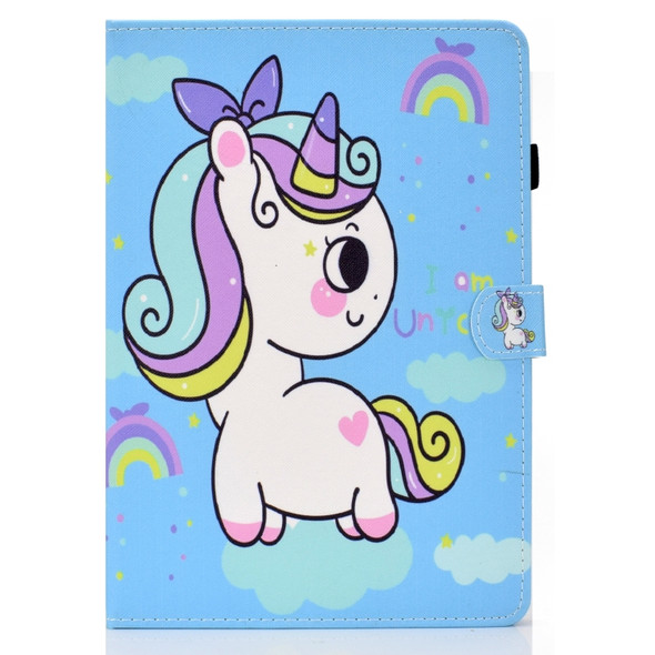 Painted Pattern TPU Horizontal Flip Leather Protective Case For Samsung Galaxy Tab A 9.7(Rainbow Unicorn)